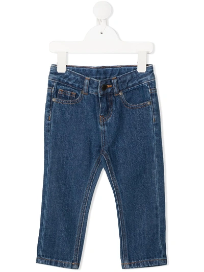 Stella Mccartney Babies' Cotton Skinny Jeans In Blue