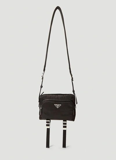 Prada Nylon Small Crossbody Bag In Black