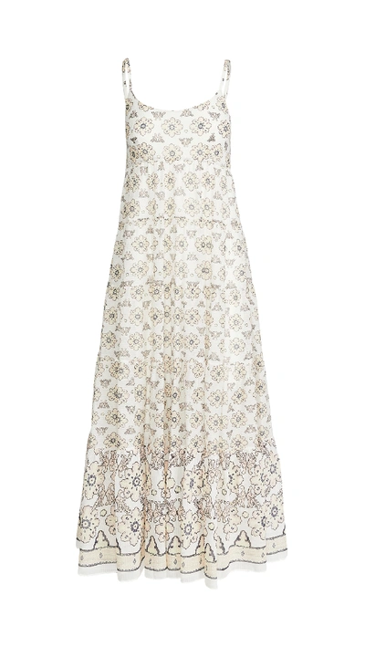 A.l.c Marian Sleeveless Print Dress In White/ Cream