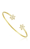 AMRAPALI 6 POINT STAR 18K YELLOW-GOLD AND DIAMOND CUFF BRACELET,828552