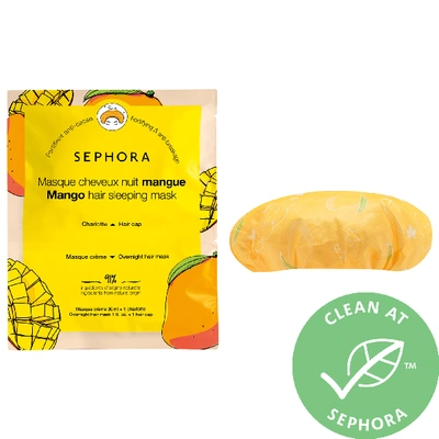 Sephora Collection Clean Hair Sleeping Mask Mango Butter 1 oz/ 30 ml + 1 Hair Cap
