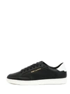 Saint Laurent Men's Sl 10 Perforated Leather Low-top Sneakers In Black