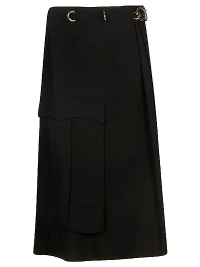 Prada Flared Skirt In Nero