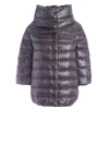 HERNO GREY DOWN JACKETS,11447894