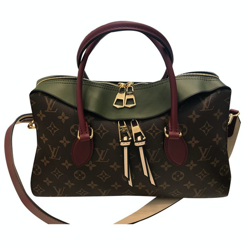 Pre-Owned Louis Vuitton Tuileries Brown Cloth Handbag | ModeSens
