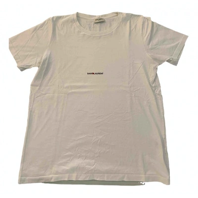 Pre-owned Saint Laurent White Cotton T-shirts