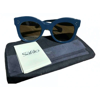 Pre-owned Celine Marta Blue Sunglasses