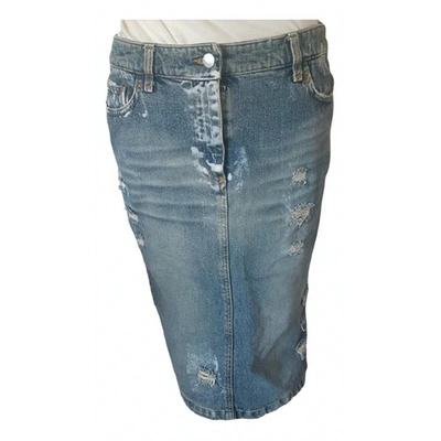 Pre-owned Dolce & Gabbana Blue Denim - Jeans Skirt