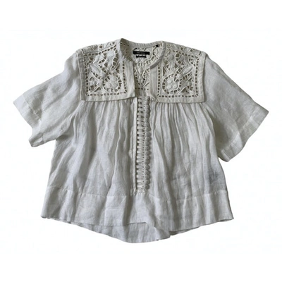 Pre-owned Isabel Marant White Linen  Top
