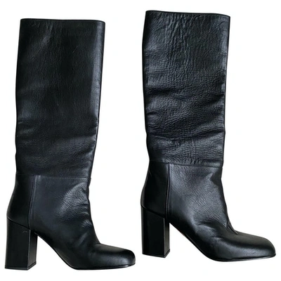 Pre-owned Marni Black Leather Boots