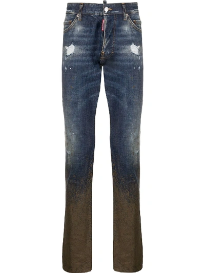Dsquared2 Dirty-effect Slim-fit Jeans In Blue