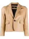 DSQUARED2 CROPPED LEATHER BLAZER