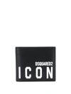 Dsquared2 Icon Logo Print Wallet In Black