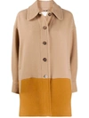 CHLOÉ TWO-TONE SINGLE-BREASTED COAT