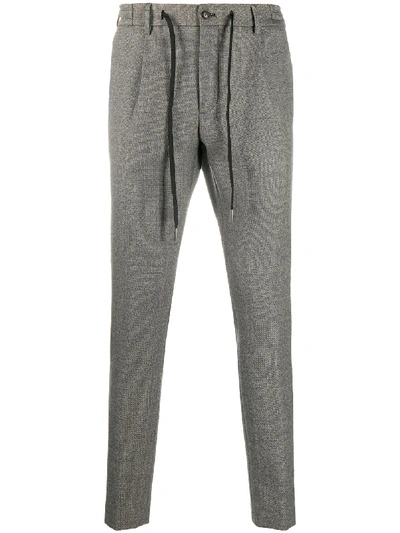 Tagliatore Woven Straight Leg Trousers In Grey