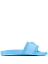 Versace Medusa-head Open-toe Slides In Blue