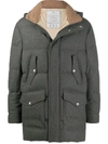 BRUNELLO CUCINELLI QUILTED-DOWN HOODED COAT