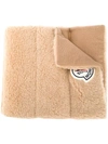 MONCLER QUILTED VIRGIN WOOL SCARF