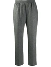 AGNONA GATHERED STRAIGHT LEG TROUSERS