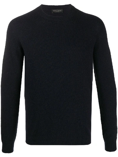 Roberto Collina Ribbed-knit Merino Wool Jumper In Blue