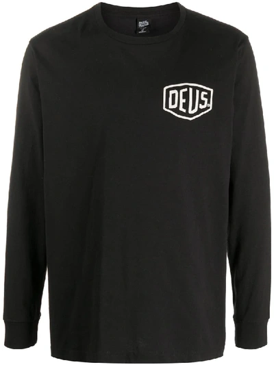 Deus Ex Machina Graphic-print Crew Neck Top In Black