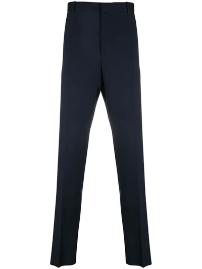 Jil Sander Press-crease Relaxed Fit Trousers In Blau