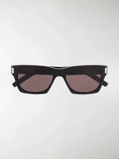 Saint Laurent Sl 402 Rectangular Acetate Sunglasses In Black