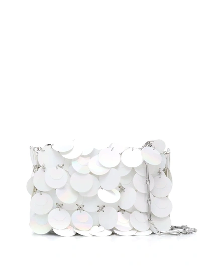 Rabanne Paillette-embellished Shoulder Bag In White