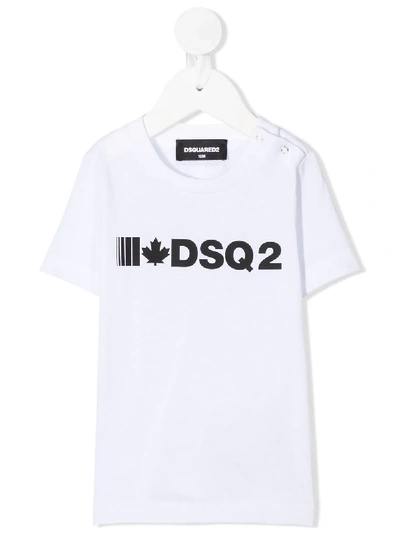 Dsquared2 Babies' Logo Print T-shirt In White