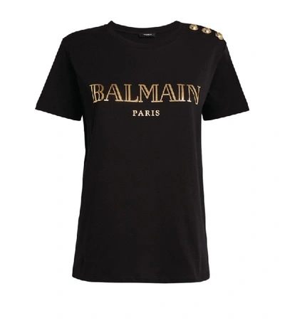 Balmain Vintage Logo T-shirt In Black