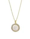 Ippolita Lollipop® 18k Yellow Gold, Mother-of-pearl Doublet & Diamond Mini Pendant Necklace