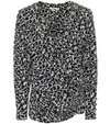 Isabel Marant Étoile Leopard-print Wrap Blouse In Black
