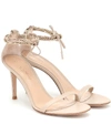 GIANVITO ROSSI KIRA 85 LEATHER AND CHAIN SANDALS,P00479763