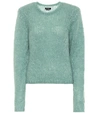 Isabel Marant Chunky Knit Mohair-wool Blend Jumper In Green