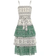 Tory Burch Bandana Print Ruffle Cover-up Dress In Multicoloured