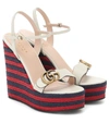 GUCCI DOUBLE G ESPADRILLE WEDGES,P00490521