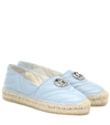 GUCCI DOUBLE G LEATHER ESPADRILLES,P00490532