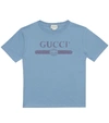 GUCCI LOGO COTTON T-SHIRT,P00498793