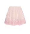 GUCCI GG EMBROIDERED TULLE SKIRT,P00498830