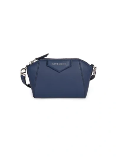 Givenchy Women's Nano Antigona Leather Crossbody Bag In Blue