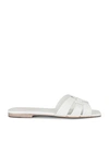 Saint Laurent Tribute Nu Pieds 05 Leather Sandals In White