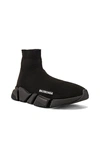 Balenciaga High-top Sneakers With Sock-like Silhouette And Chunky Sole In Black