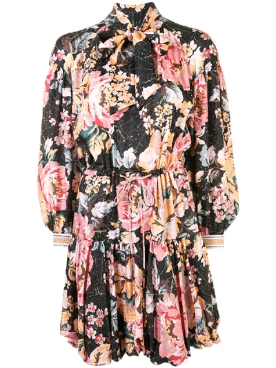 Ginger & Smart Floral Charts Print Dress In Multicolour