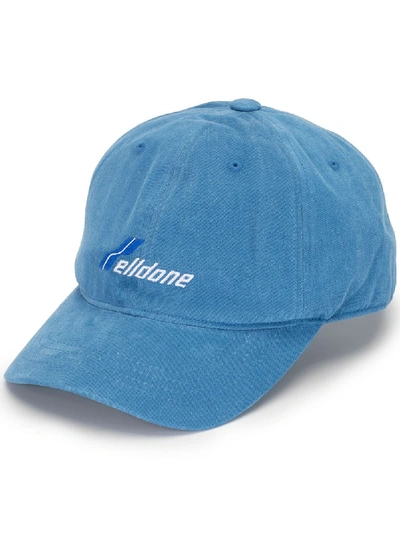 We11 Done Embroidered Logo Baseball Cap In Light Blue