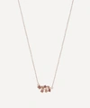 LIBERTY ROSE GOLD PINK SAPPHIRE BLOSSOM PENDANT NECKLACE,000705562