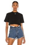 OFF-WHITE RIB CROPPED CASUAL TEE,OFFR-WS71