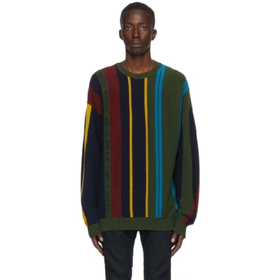 Etro Regimental Striped Wool Sweater In Multicolour