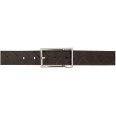 Bottega Veneta Brown Intrecciato Belt In 2135 Fonden