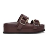 3.1 Phillip Lim / フィリップ リム Women's Freida Platform Slide Sandals In Wine