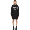 Msgm Black Stroke Logo T-shirt Dress